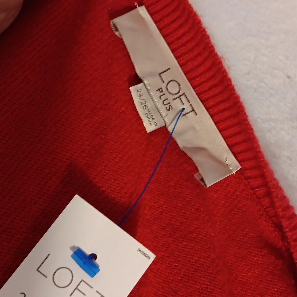 Loft Plus Red Button-Up Cardigan - Picture 7 of 8